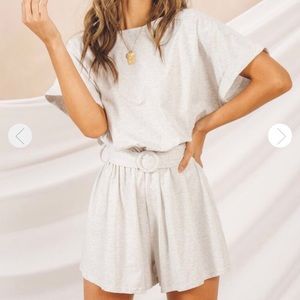 Fortunate One Grey Prescott Romper
